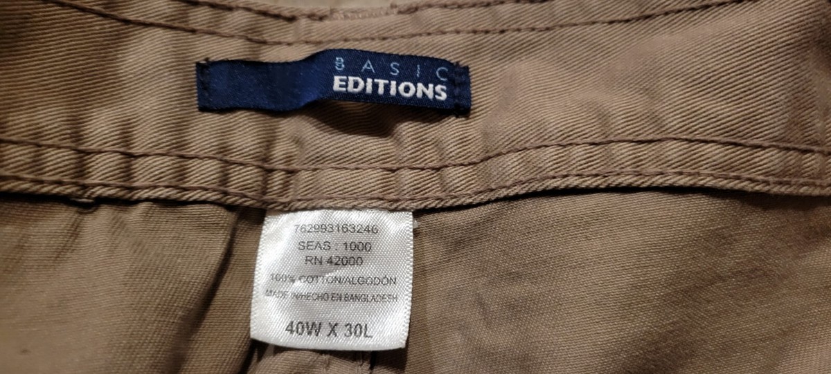 Basic editions men's cargo pants sales