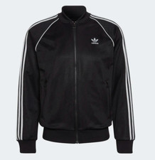 Adidas Originals Men's Black High Shine Superstar Track Jacket HC1930 NEW NWT