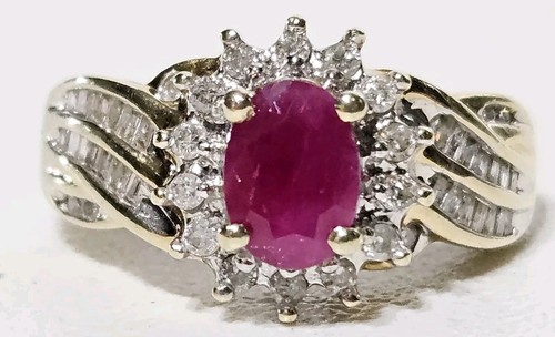 10K Gold Ruby & Diamond Ring Abraham David Loewenstark ADL Size 6.75 - Picture 1 of 17
