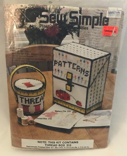 Sew Simple Thread Box Plastic Canvas Kit #313 - Picture 1 of 5