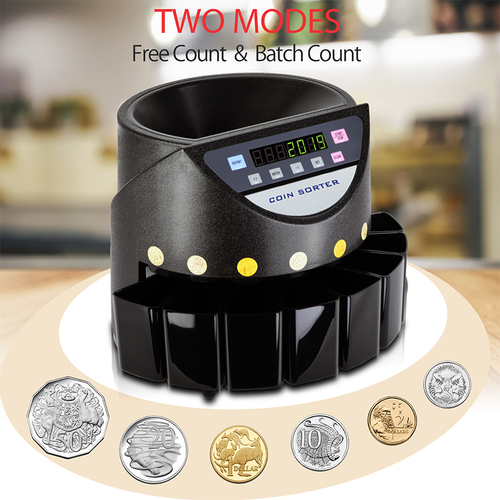Australian Coin Sorter LED DIS Automatic Electronic Counter Machine With 8 Tubes - Picture 8 of 12