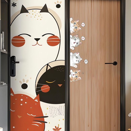 Cute Kittens Wall Stickers, sacinora Cartoon Cats Wall Decals Removable Vinyl... - Picture 3 of 7