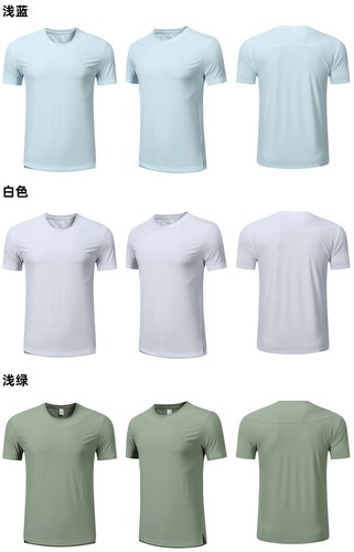 Mens Short-Sleeved Sports T-Shirt Elastic Outdoor Running Fitness Training Suit - Picture 17 of 23