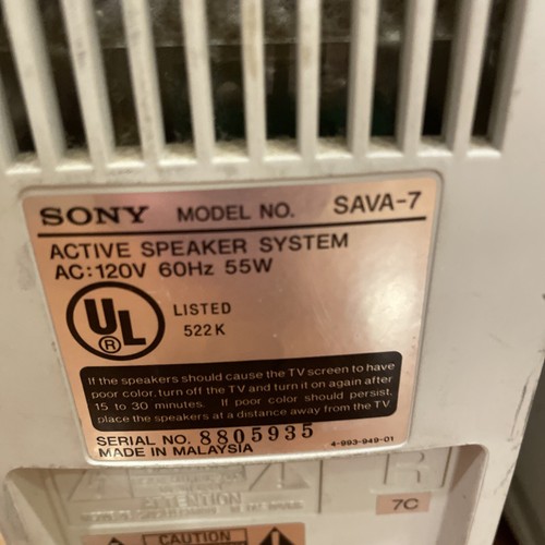 Coppia di altoparlanti Sony Sava-7 bianchi per sistema audio surround personale. Funzionante. - Foto 8 di 8