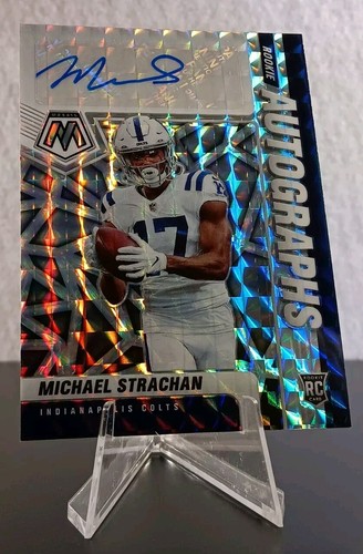 2021 Mosaic Michael Strachan Rookie Autographs 82 Indianapolis Colts RC AU - Bild 3 von 4