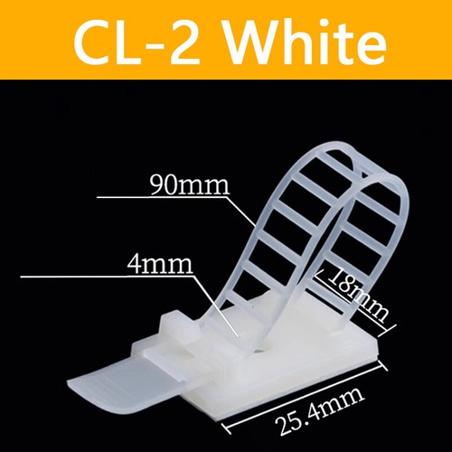 Cable Tie Mount Adjustable Clips Self Adhesive Strap Fix Holder Plastic Network - Bild 14 von 18