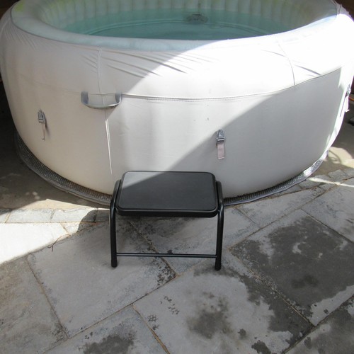 Hot Tub Spa Steps 1 Tier (Non Slip Black Entry Hot Tub Stairs Outdoor Swim) - Picture 4 of 7