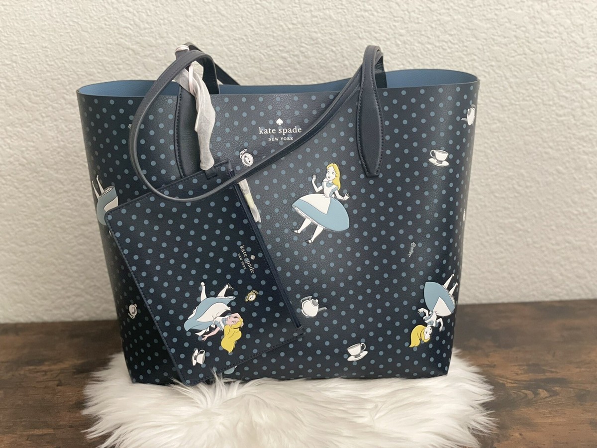 NWT Kate Spade Large Disney Alice In Wonderland Reversible Tote With Large Pouch eBay