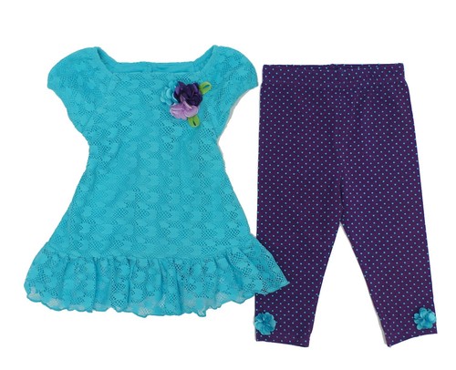 Sweet Heart Rose 2 piezas Vestido y leggings de encaje para niñas pequeñas 18M - Imagen 1 de 2