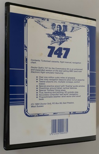 747 Advanced Airline Flight Simulator by Doctor Soft for Commodore 64 1984 - Picture 3 of 3