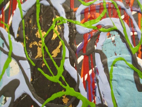 TRAVIS SAMUEL ABSTRACT PAINTING COLOR THERAPY MODERNIST EXPRESSIONISM ORIGINAL - Picture 2 of 3