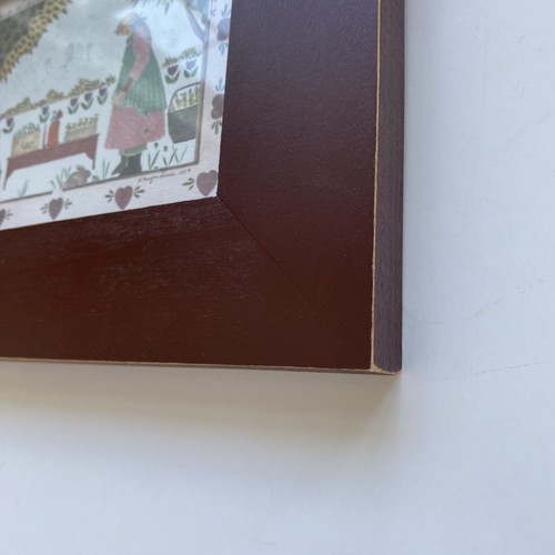 Vintage Framed Art Print by Barbara Bourgeau-Richards "Having a Nice Day" 1987 - Picture 4 of 4