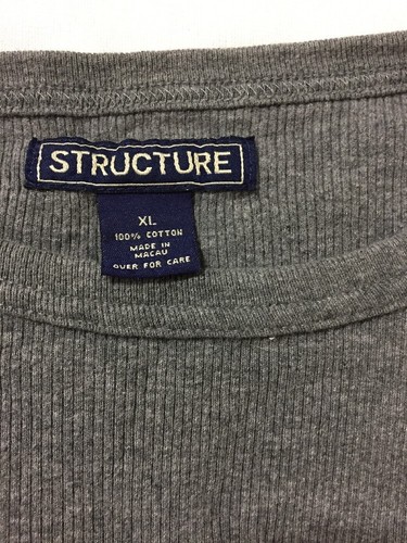Structure Men's XL Grey Short Sleeve Shirt - Picture 2 of 6