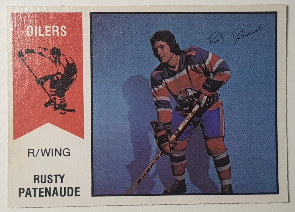1974-75 OPC WHA # 51 RUSTY PATENAUDE RC Oilers - "NRMT-MT to MINT" condition