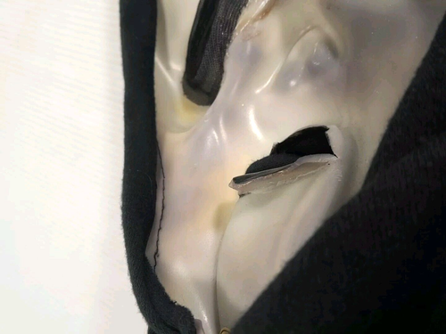 Gen 1 GhostFace Mask Fun World Div Fantastic Faces Scream Glow Cotton Rare 90s - Picture 13 of 18
