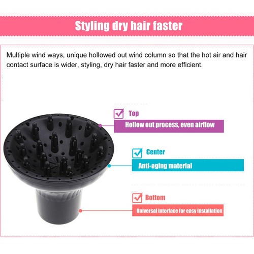 Diffuser Hair Dryer Universal Hair Diffuser Attachment For Hair Styling Tools - Picture 8 of 13