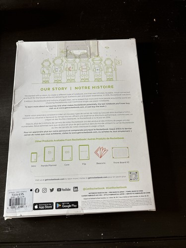 RocketBook Fusion Notebook Black Write Scan Share Reusable with Pen - Picture 2 of 2
