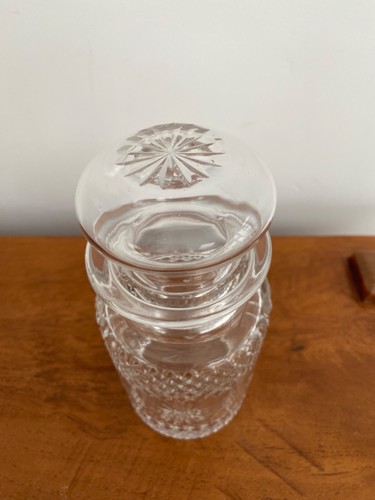 Antique Victorian Cut Glass Decanter Small Size Condiment Scent Bottle Stopper - Picture 2 of 15
