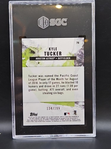 2019 Topps Kyle Tucker Rookie (RC) GREEN /199 SGC 9.5 HOUSTON CUBS SP - Bild 2 von 2