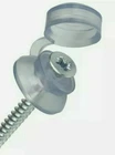 100   21/2" (63mm)  CORRUGATED ROOFING SCREWS WITH CLEAR STRAP CAP WASHERS