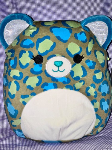 Malvaviscos 11 pulgadas Enos el leopardo manchado verde y azul ¡¡NUEVO!! Kellytoy