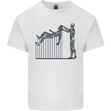 Robot Maintenance AI Futuristic SC-FI Mens Cotton T-Shirt Tee Top
