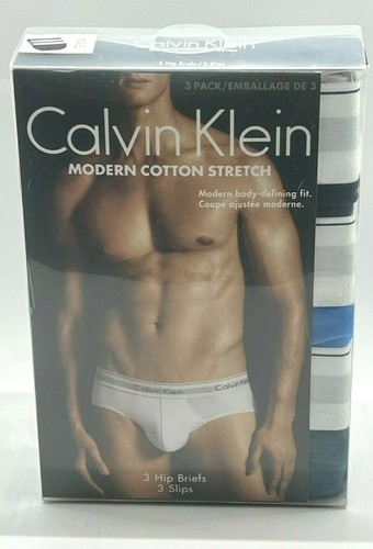 Neu Calvin Klein NB2379920 Modern Cotton Stretch 3er Pack Hüftslips für Herren - Xlarge - Bild 1 von 3