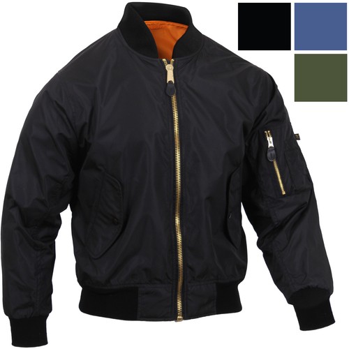 Lightweight MA1 Flight Jacket, Enhanced Nylon Military Bomber Air Force Coat - Picture 1 of 22