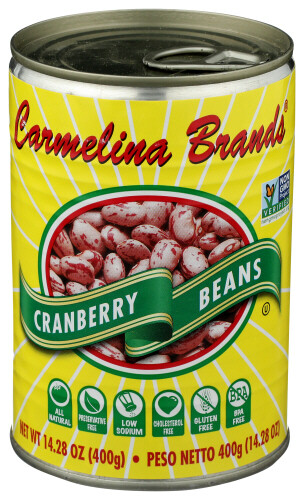 Carmelina Italian Borlotti Beans 14.28 oz (Pack Of 12)
