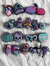 18 Pc Spooky Pastel Pink And Purple Halloween Shoe Charms