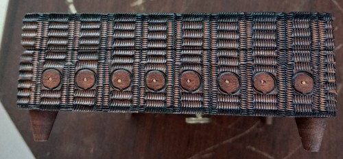 Vintage REUGE Carved Music Box Switzerland Deer & Trees MusBox Needs Repair - Picture 6 of 13