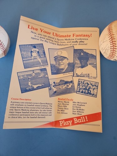 👍2 signed Baseballs from 1983 work shop Reno, Nv. Mickey Mantle, NATE OLIVER👍 - Picture 9 of 12