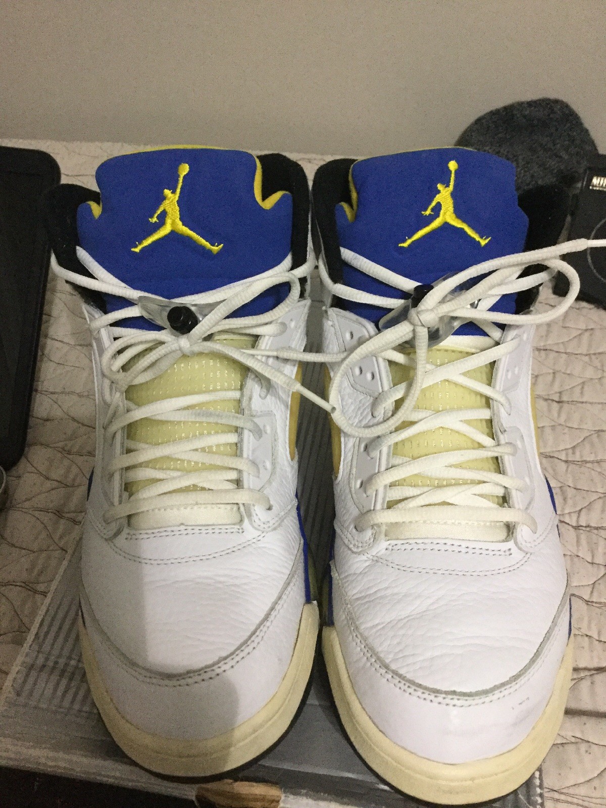 1999 Air Jordan Jordan Jordan Laney 5 OG Size 13 Pre-owned University White Nike 463060 1999 Air Jordan Jordan Jordan Laney 5 OG Size 13 Pre-owned University White Nike 463060