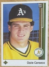 OZZIE CANSECO, 1989 UPPER DECK ROOKIE CARD, JOSE'S TWIN BROTHER !