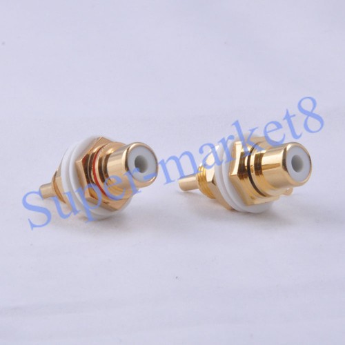 4pcs RCA Jack Female Chassis Connector 24K Gold Amplifier High Quality - Picture 2 of 2