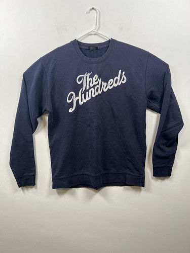 The Hundreds "Slant Crest" Long Sleeve Tee Sweater L Navy Blue - Picture 1 of 10