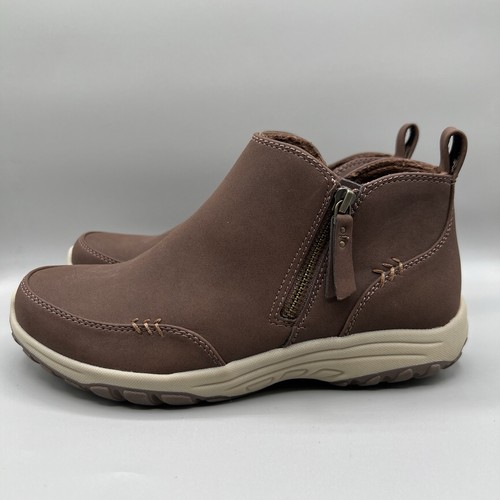Skechers Reggae Fest 2.0 Women’s 7.5 Brown Faux Leather Ankle Boots NWOT - Picture 3 of 8