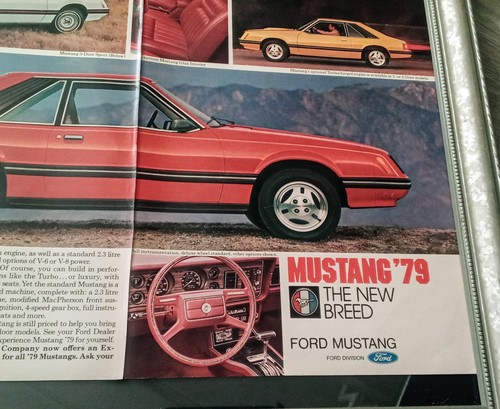 Ford 1979 Mustang, Two Page Vintage Print Ad Life Magazine Classic Car Art - Picture 2 of 7