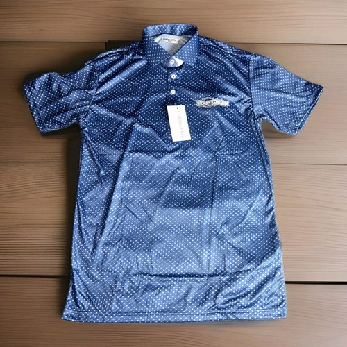 Collars & Co Dress Collar Polo Mens Los Cabos Blue Star Semi Spread Shirt M L XL - Picture 2 of 8