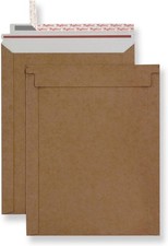 -Stayflat Mailers 20 Pack  Brown Rigid Shipping Envelopes Peel & Seal 17x21"