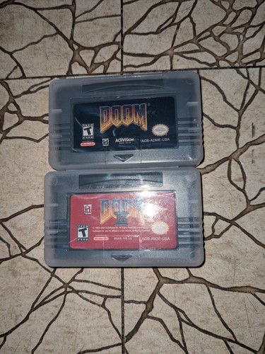 Beide Doom Spiele I und II 1 und 2 One und Two Game Boy Gameboy Advance GBA Cart