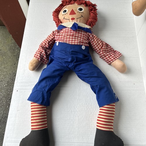 Vintage Knickerbocker Raggedy Ann And Andy 1960s 29 Inch Tall Pair - Picture 2 of 18