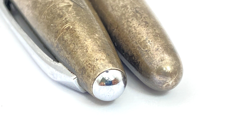 VINTAGE PILOT STERLING SILVER FOUNTAIN PEN CAP AND BARREL IN STORK PATTERN JAPAN - Picture 6 of 12
