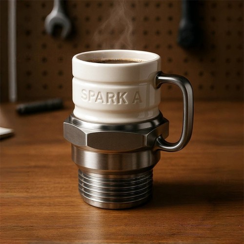 Spark Plug Mug Spark Plug Design Novelty Coffee Mug Christmas Gift Exquisite Cup - Picture 2 of 7