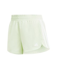 adidas Womens Pacer Training Shorts 3 Stripes Woven - Green - Small-Large