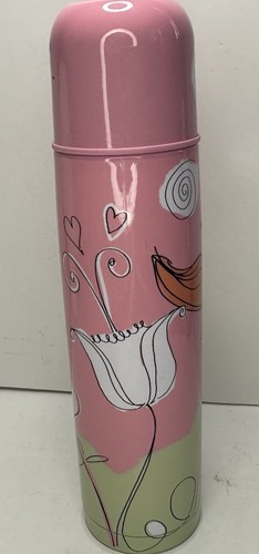 Starbucks 2006 Pink Thermos Designed by Pylones Hearts Flowers.  .5 Litre. EUC - Picture 4 of 9