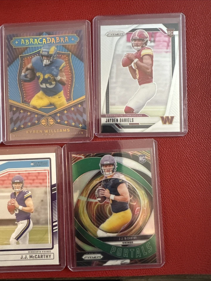 Box of miscellaneous football & baseball cards.  Prizm, Optic, Mosaic. - Image 3 of 4