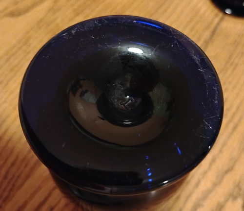 Lote de 3 tazas Libbey de vidrio azul cobalto con pedestal de café irlandés 8 oz - Imagen 3 de 3