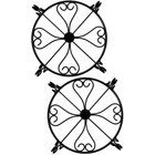  2 stücke Blumentopf Rack Runder Metallregal Indoor Blumentopfregal Sukkulent