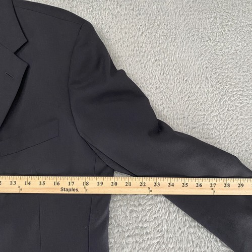 Boss Hugo Boss Blazer Mens 36 Virgin Wool Black Sport Coat Office Einstein USA - Picture 5 of 11